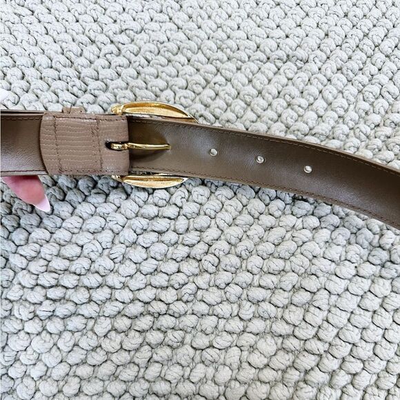 Vintage Tan and Gold Women’s Belt - Picture 5 of 5